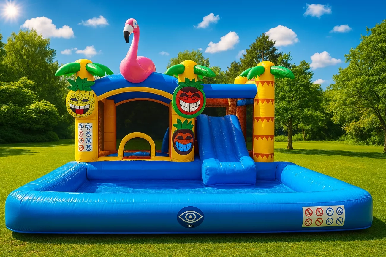 springkasteel: flamingo splash (foto1)