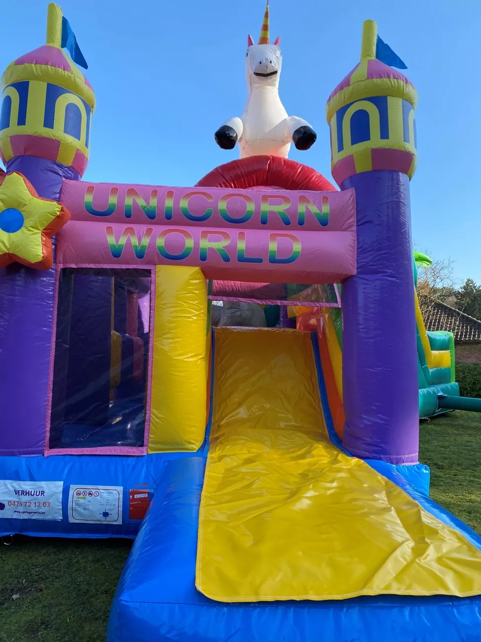 Spring Events - Unicorn World springkasteel huren
