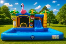 springkasteel: flamingo splash (foto1)